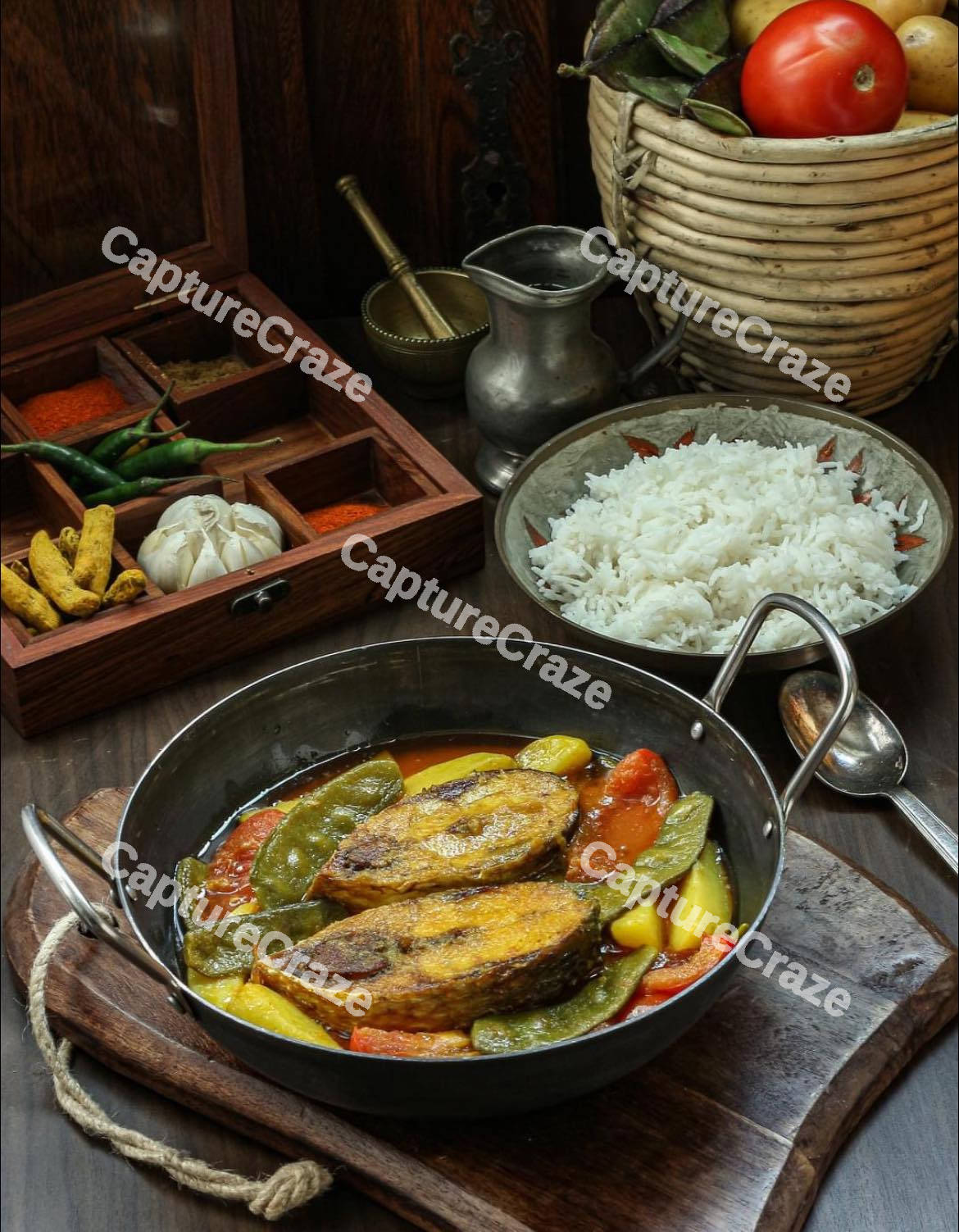 Kundrir Torkari with rice